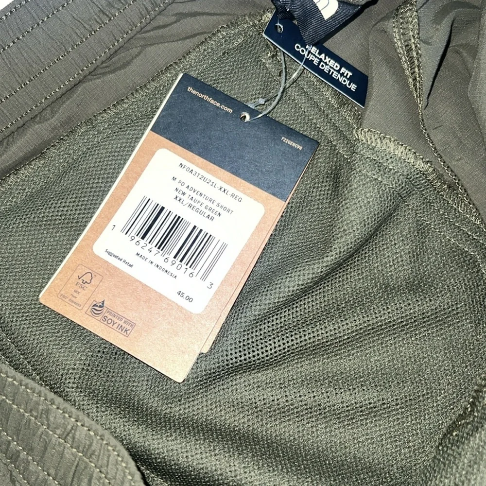 The North Face Men's Pull-on Adventure Shorts - Size 2XL Taupe Green